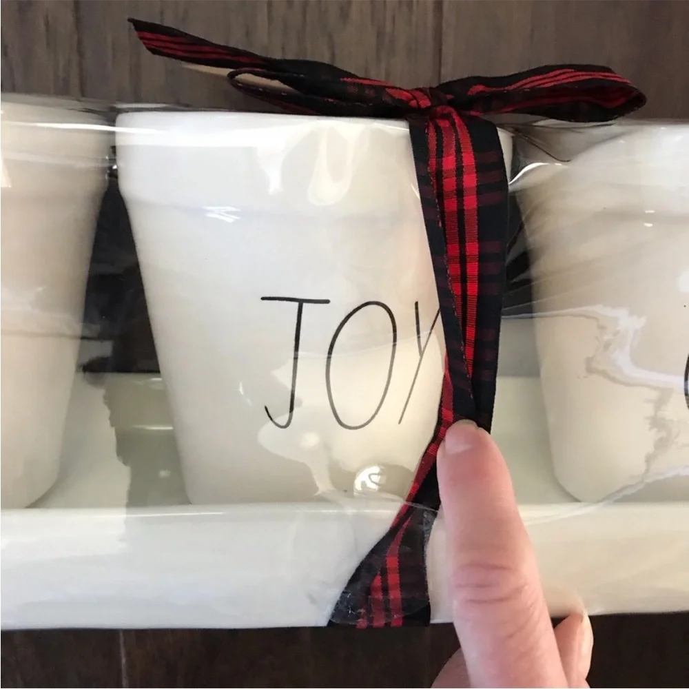 Rae Dunn by Magenta ‘Merry, Joy, Cheer’ Planters - Picture 3 of 7